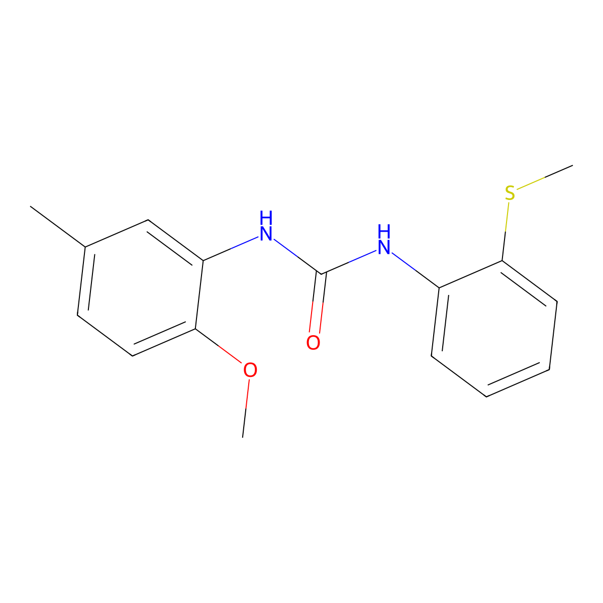 1-(2-Methoxy-5-methylphenyl)-3-(2-methylsulfanylphenyl)urea molecular structure, CAS 708242-09-5