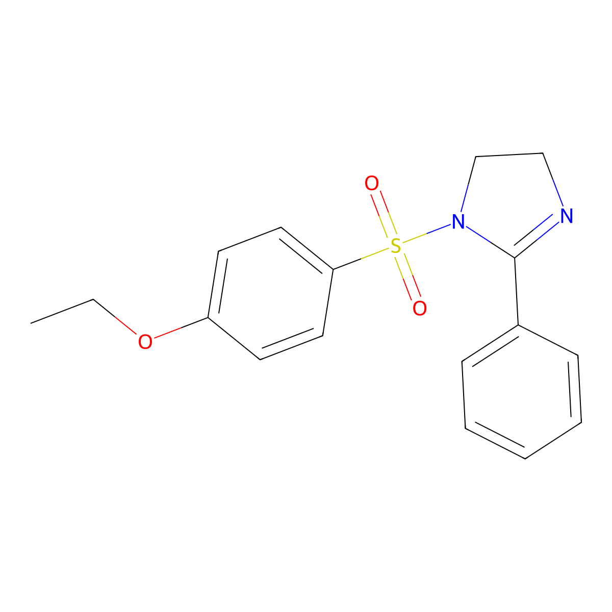 1-[(4-ethoxyphenyl)sulfonyl]-2-phenyl-4,5-dihydro-1H-imidazole molecular structure, CAS 708242-51-7