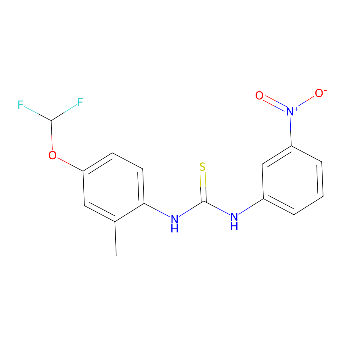 1-[4-(Difluoromethoxy)-2-methylphenyl]-3-(3-nitrophenyl)thiourea molecular structure, CAS 708242-67-5