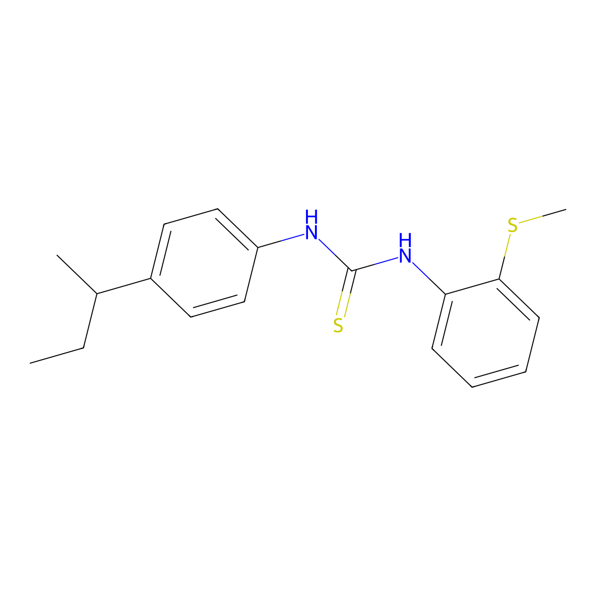 1-(4-Butan-2-ylphenyl)-3-(2-methylsulfanylphenyl)thiourea molecular structure, CAS 708242-76-6