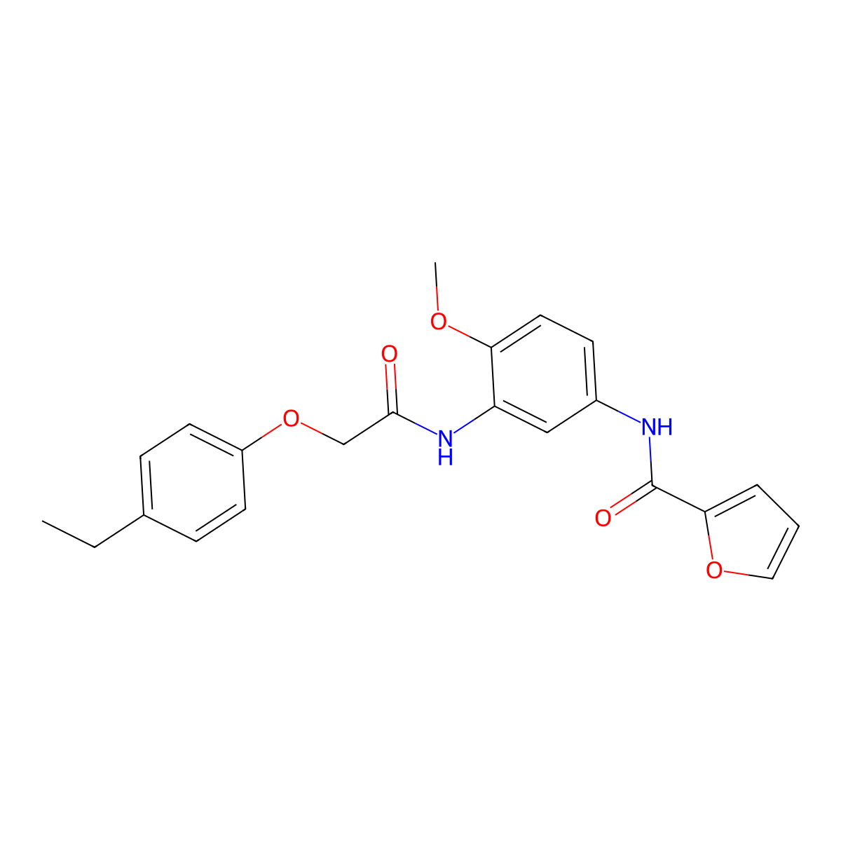 N-[3-[[2-(4-ethylphenoxy)acetyl]amino]-4-methoxyphenyl]furan-2-carboxamide molecular structure, CAS 708245-03-8