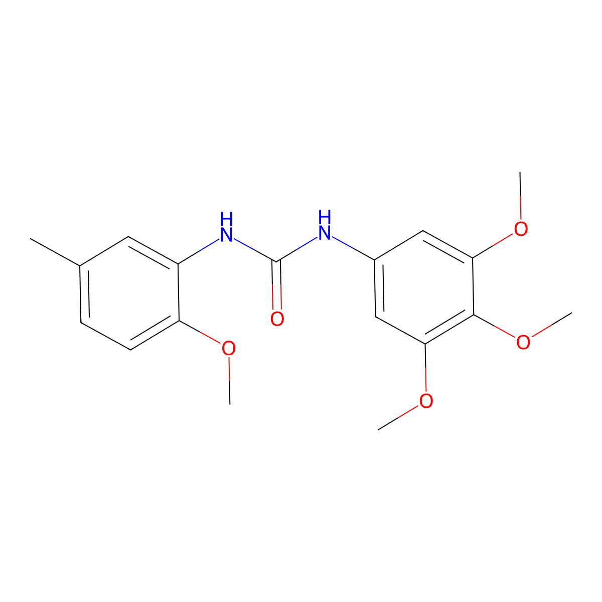 1-(2-Methoxy-5-methylphenyl)-3-(3,4,5-trimethoxyphenyl)urea molecular structure, CAS 708245-10-7