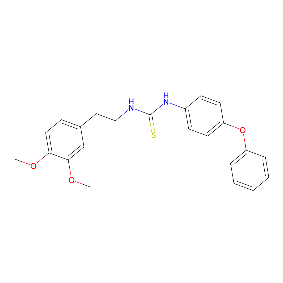 1-[2-(3,4-Dimethoxyphenyl)ethyl]-3-(4-phenoxyphenyl)thiourea molecular structure, CAS 708245-42-5