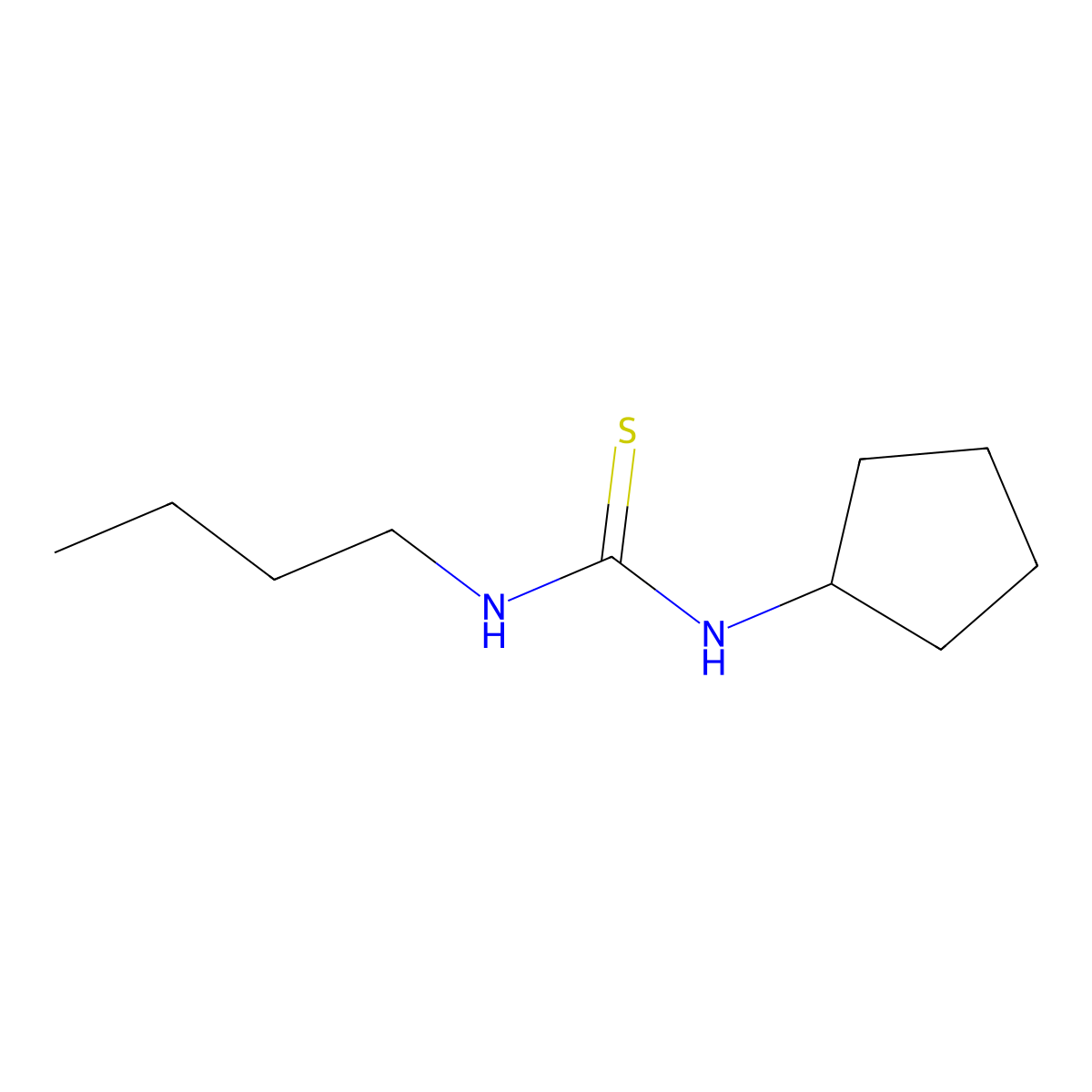 1-Butyl-3-cyclopentylthiourea molecular structure, CAS 708245-74-3
