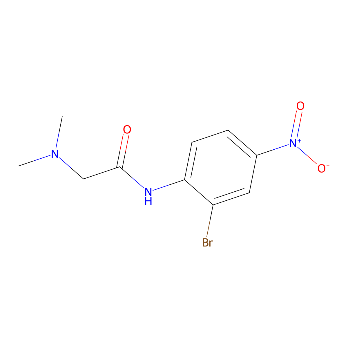 N-(2-bromo-4-nitrophenyl)-2-(dimethylamino)acetamide molecular structure, CAS 708245-79-8