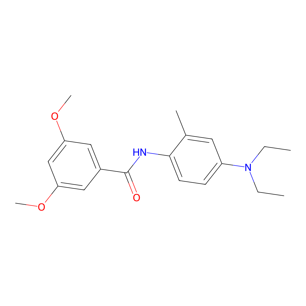 N-[4-(diethylamino)-2-methylphenyl]-3,5-dimethoxybenzamide molecular structure, CAS 708245-86-7