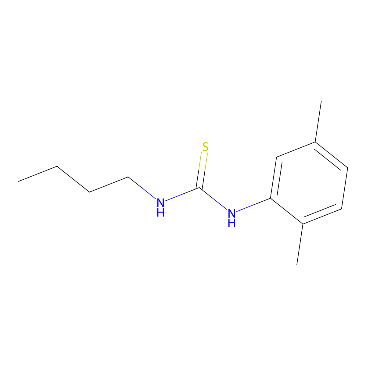 1-Butyl-3-(2,5-dimethylphenyl)thiourea molecular structure, CAS 708246-00-8