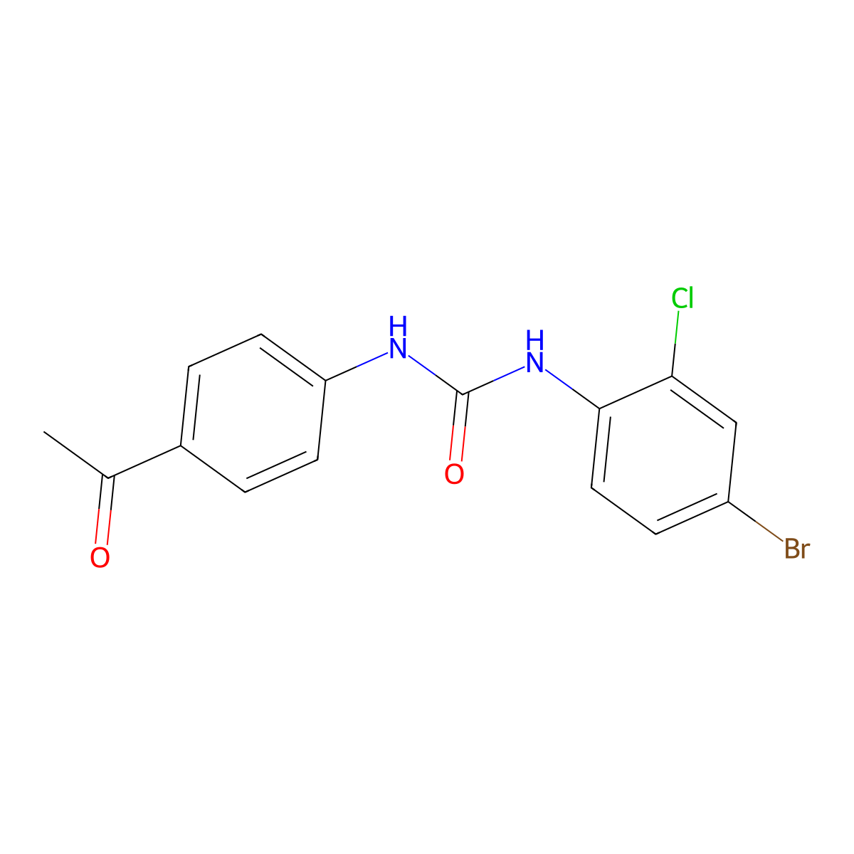 1-(4-Acetylphenyl)-3-(4-bromo-2-chlorophenyl)urea molecular structure, CAS 708246-08-6