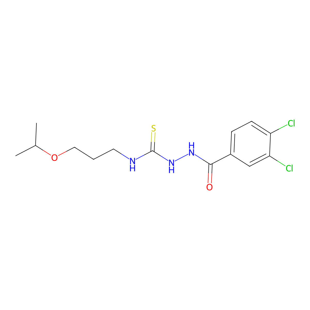 1-[(3,4-Dichlorobenzoyl)amino]-3-(3-propan-2-yloxypropyl)thiourea molecular structure, CAS 708246-33-7