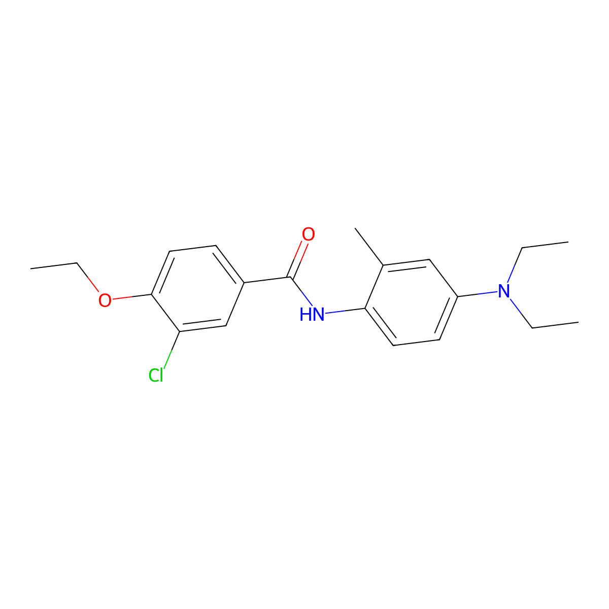 3-chloro-N-[4-(diethylamino)-2-methylphenyl]-4-ethoxybenzamide molecular structure, CAS 708247-27-2
