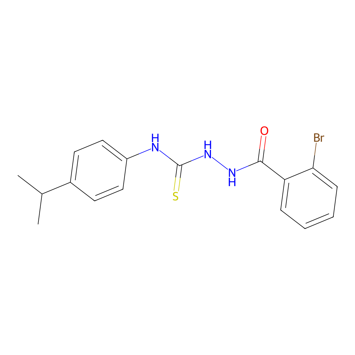 1-[(2-Bromobenzoyl)amino]-3-(4-propan-2-ylphenyl)thiourea molecular structure, CAS 708247-56-7