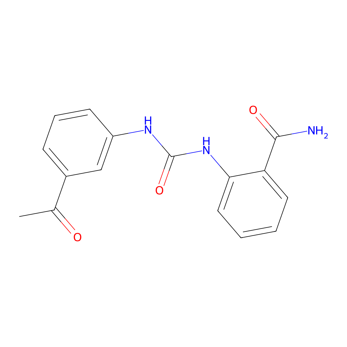 2-[(3-Acetylphenyl)carbamoylamino]benzamide molecular structure, CAS 708247-75-0