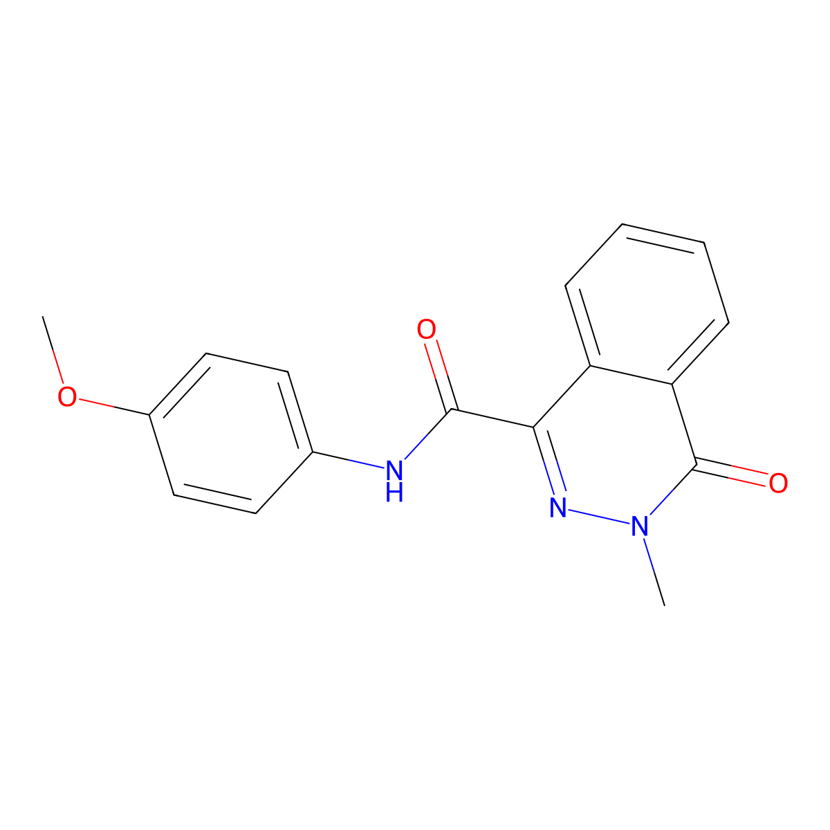 N-(4-methoxyphenyl)-3-methyl-4-oxophthalazine-1-carboxamide molecular structure, CAS 708247-82-9