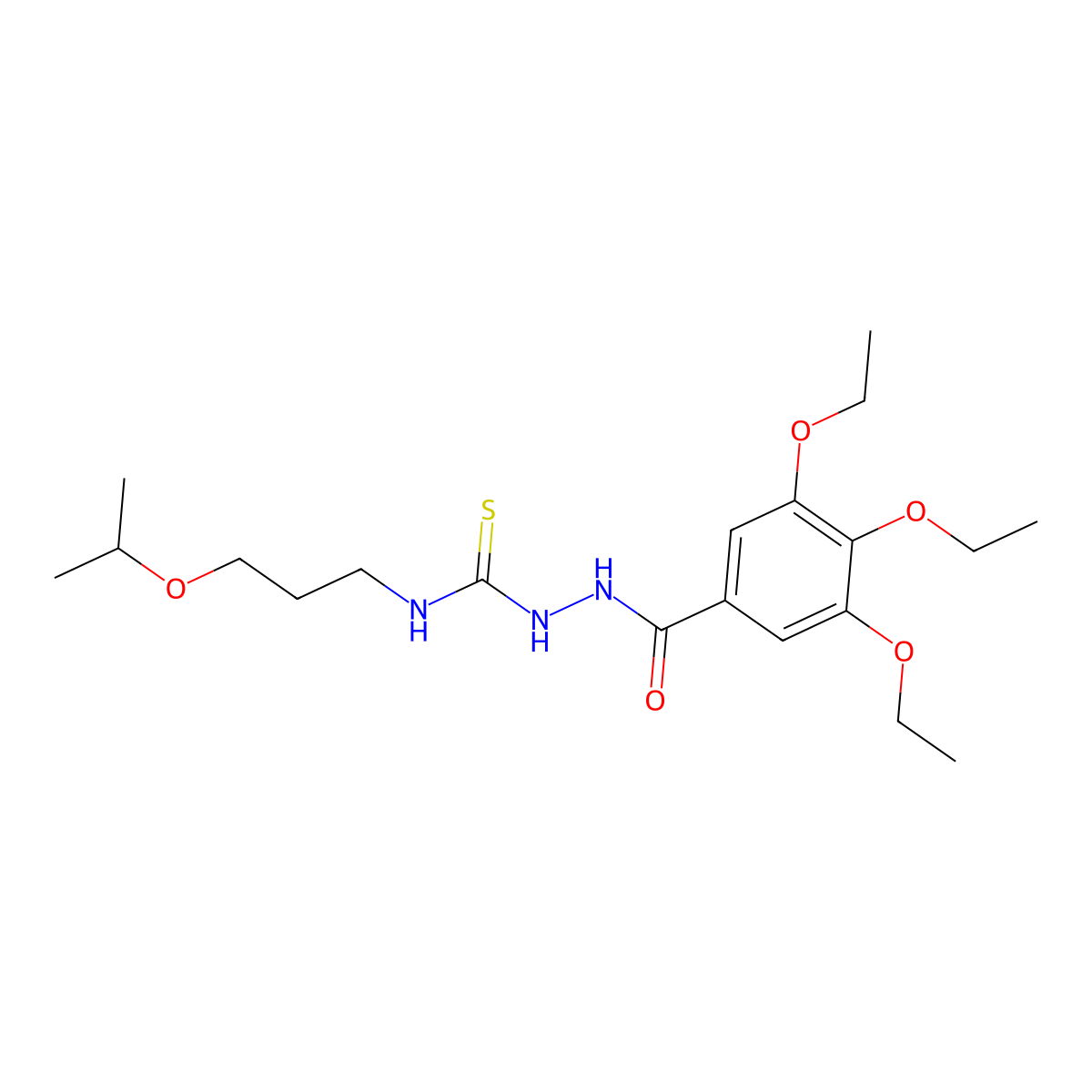 1-(3-Propan-2-yloxypropyl)-3-[(3,4,5-triethoxybenzoyl)amino]thiourea molecular structure, CAS 708248-15-1