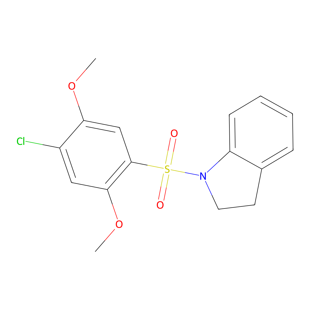 1-[(4-Chloro-2,5-dimethoxyphenyl)sulfonyl]indoline molecular structure, CAS 708248-44-6