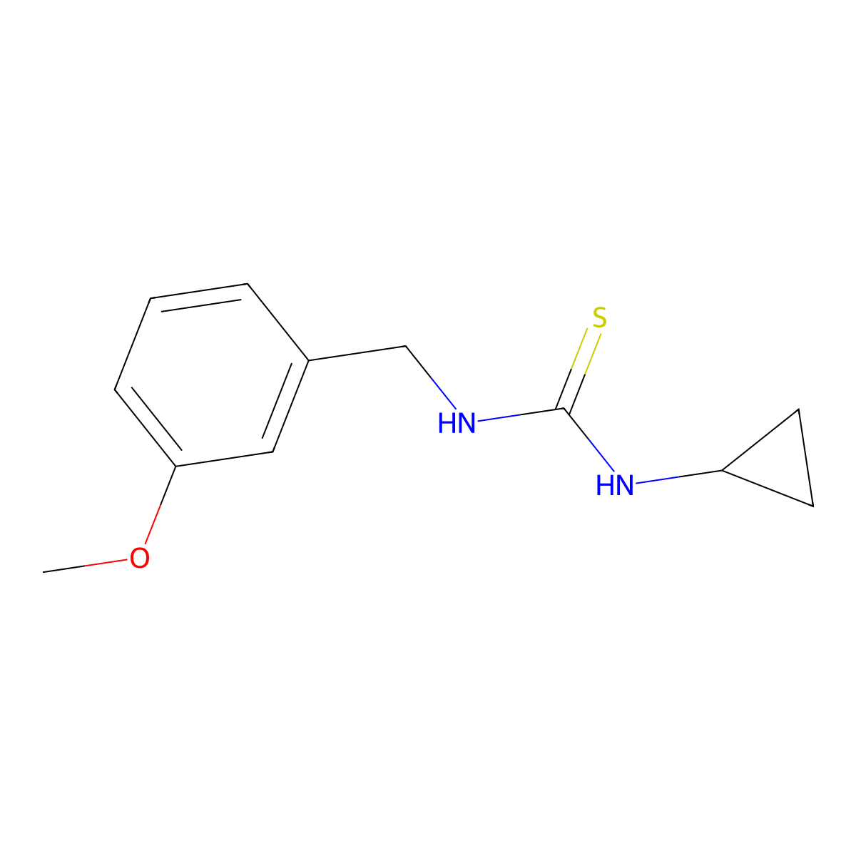 N-cyclopropyl-N'-(3-methoxybenzyl)thiourea molecular structure, CAS 708251-25-6