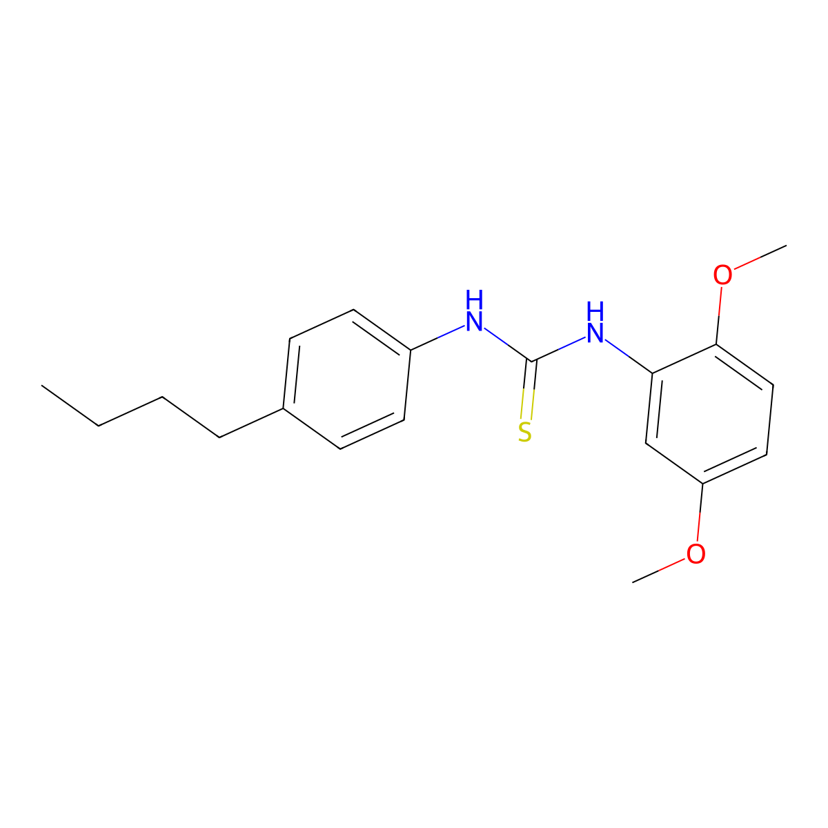 1-(4-Butylphenyl)-3-(2,5-dimethoxyphenyl)thiourea molecular structure, CAS 708251-86-9