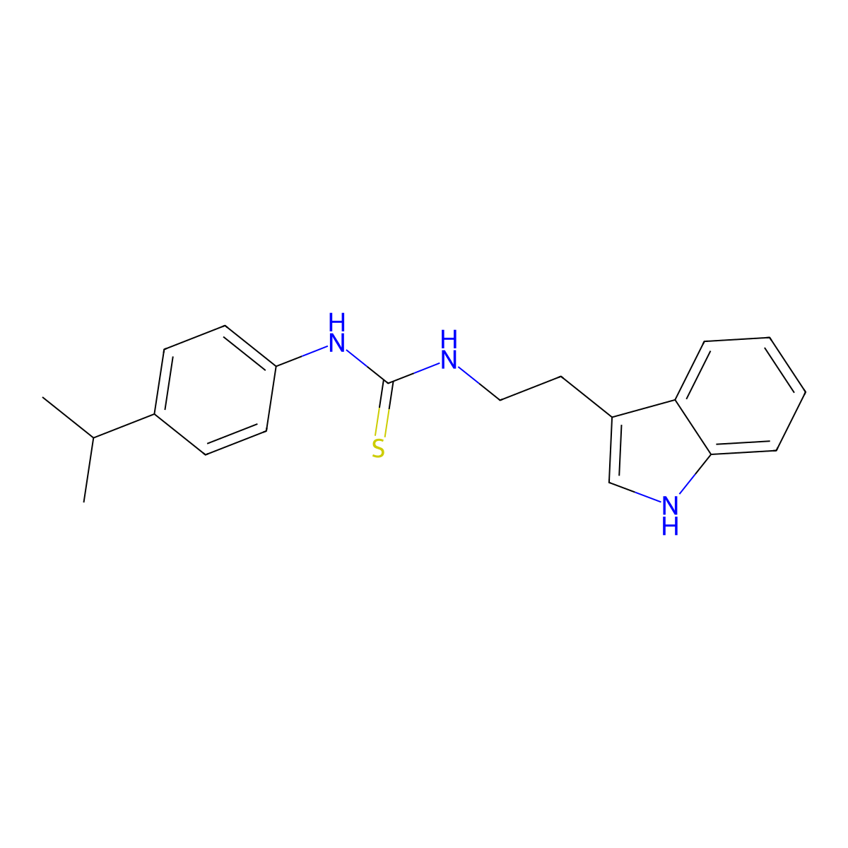 1-[2-(1H-indol-3-yl)ethyl]-3-[4-(propan-2-yl)phenyl]thiourea molecular structure, CAS 708252-06-6
