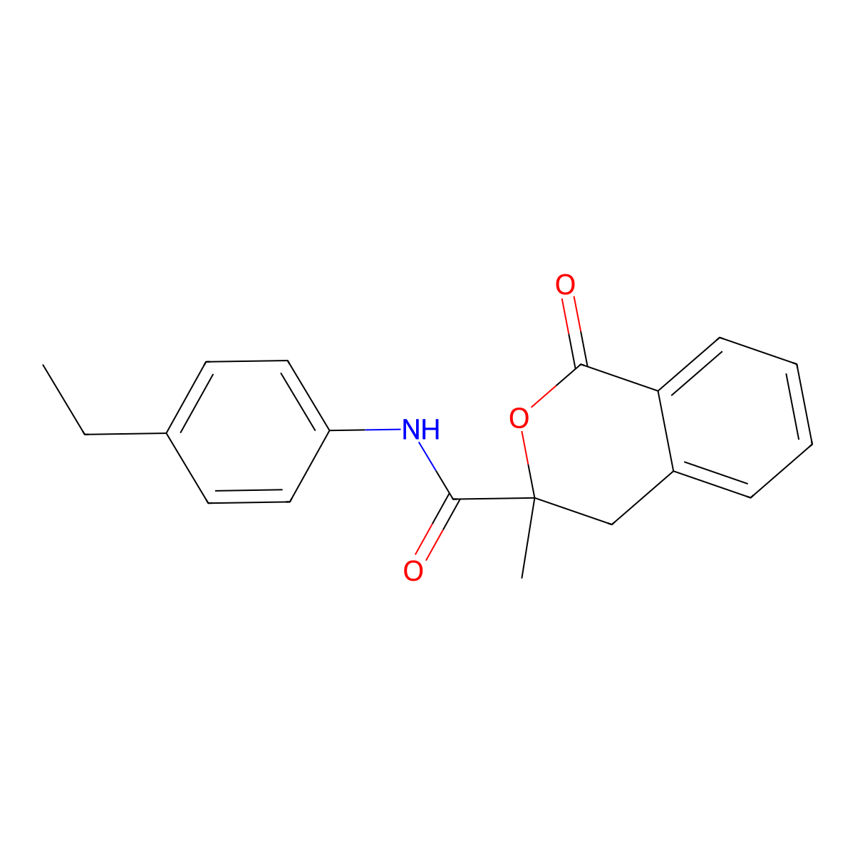 N-(4-ethylphenyl)-3-methyl-1-oxo-3,4-dihydro-1H-isochromene-3-carboxamide molecular structure, CAS 708252-45-3