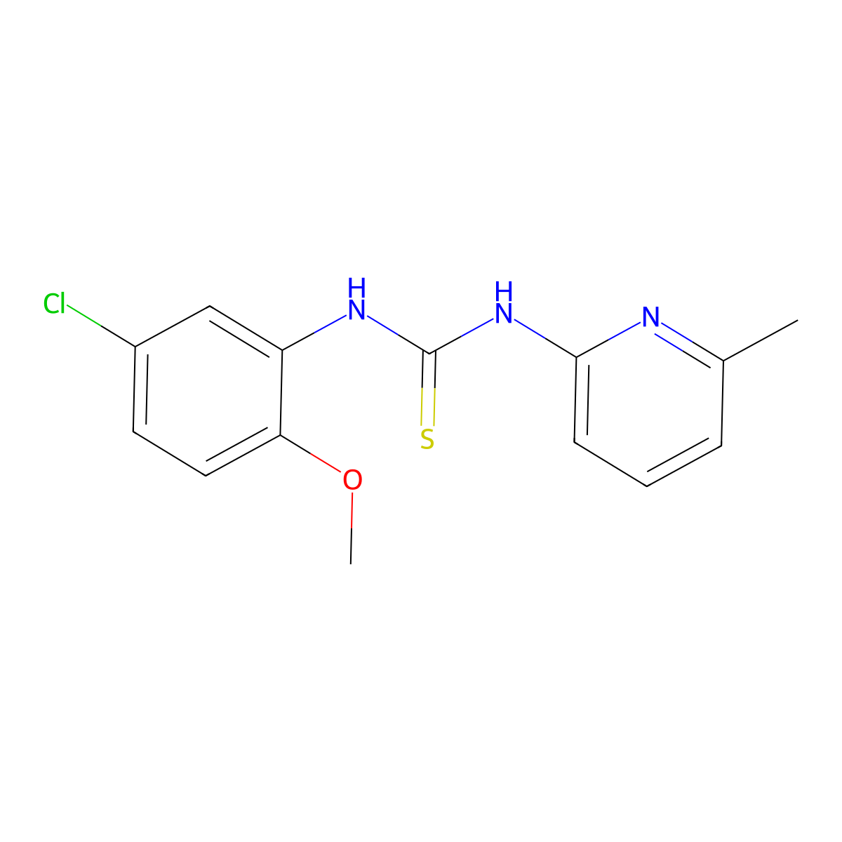 1-(5-Chloro-2-methoxyphenyl)-3-(6-methylpyridin-2-yl)thiourea molecular structure, CAS 708252-55-5