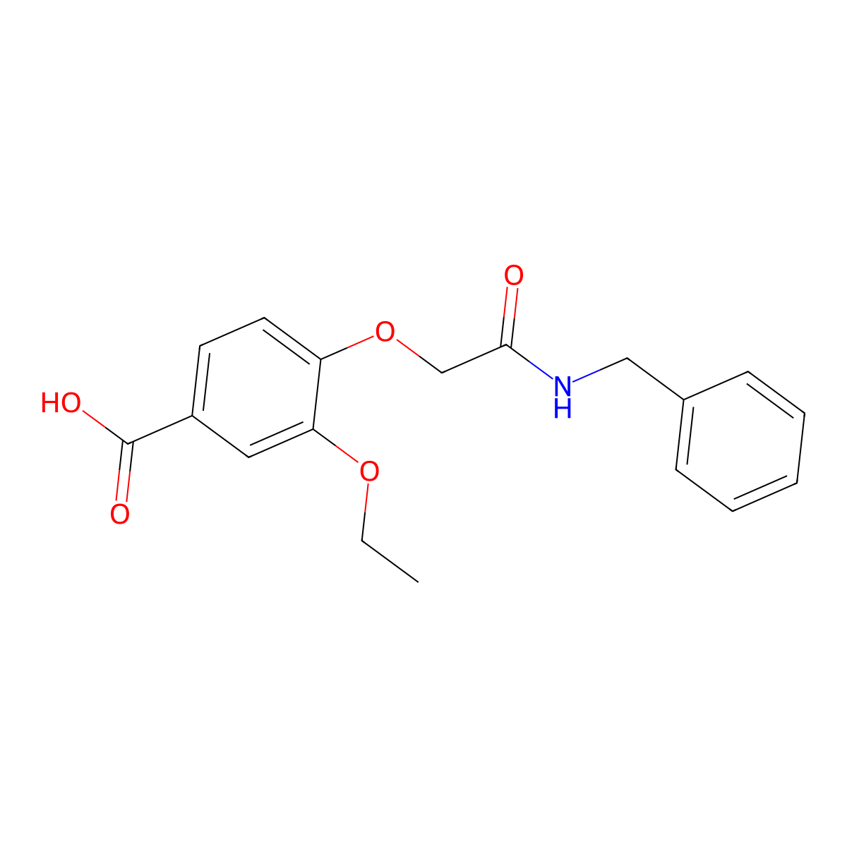4-[2-(Benzylamino)-2-oxoethoxy]-3-ethoxybenzoic acid molecular structure, CAS 708253-03-6