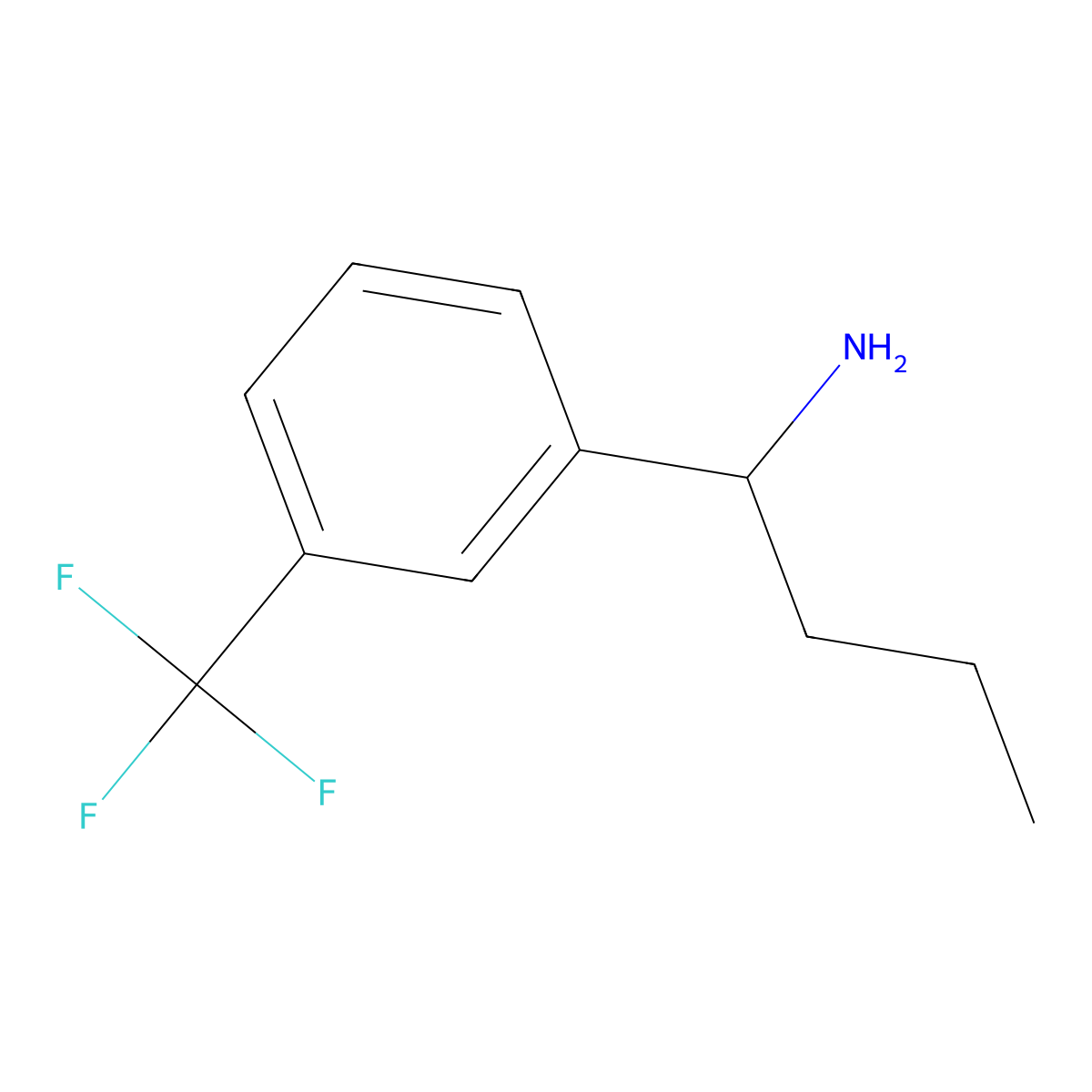 1-[3-(Trifluoromethyl)phenyl]butan-1-amine molecular structure, CAS 708253-40-1