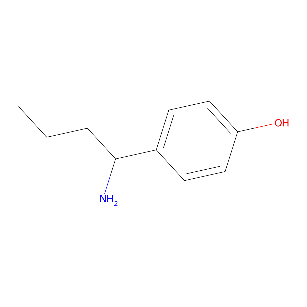 4-(1-Aminobutyl)phenol molecular structure, CAS 708253-44-5