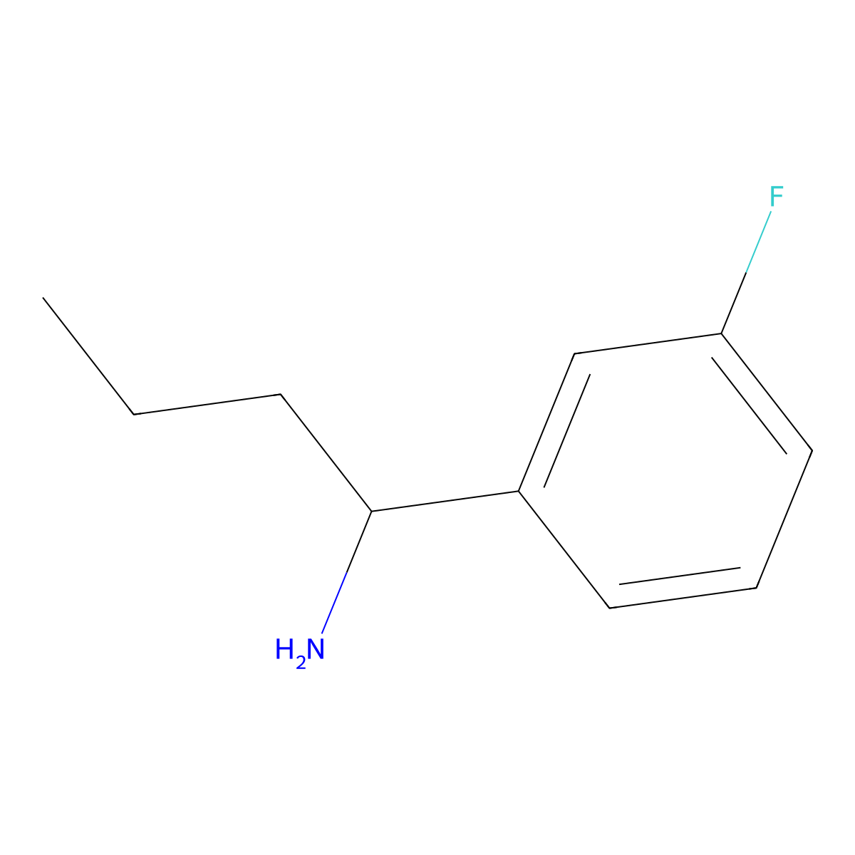 1-(3-Fluorophenyl)butan-1-amine molecular structure, CAS 708253-47-8