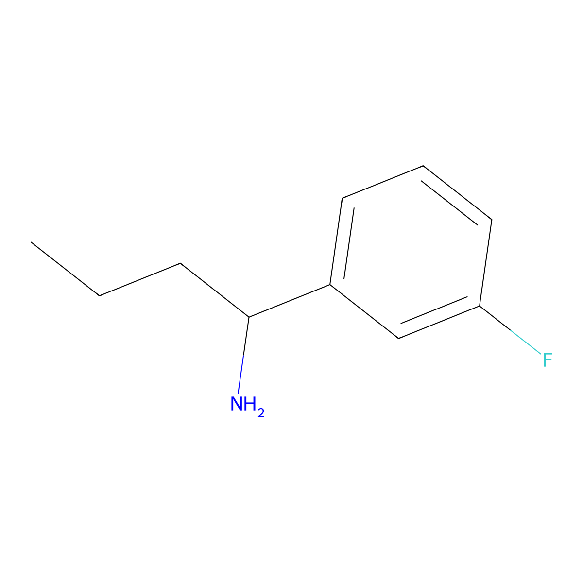 1-(3-Fluorophenyl)butan-1-amine molecular structure, CAS 708253-47-8