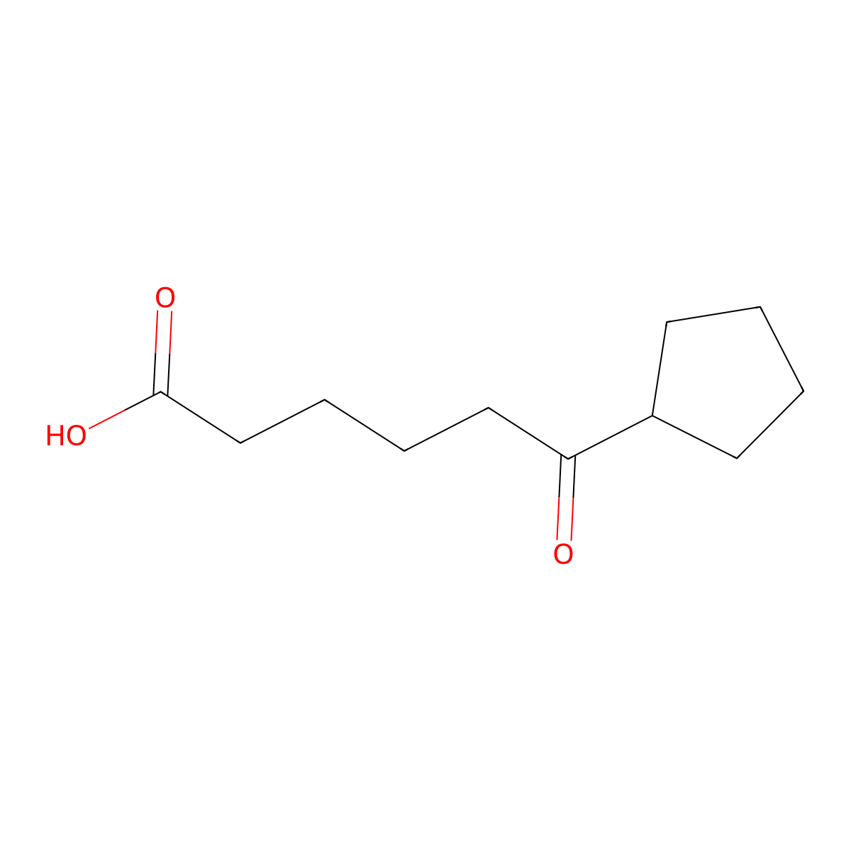 6-Cyclopentyl-6-oxohexanoic acid molecular structure, CAS 708255-83-8
