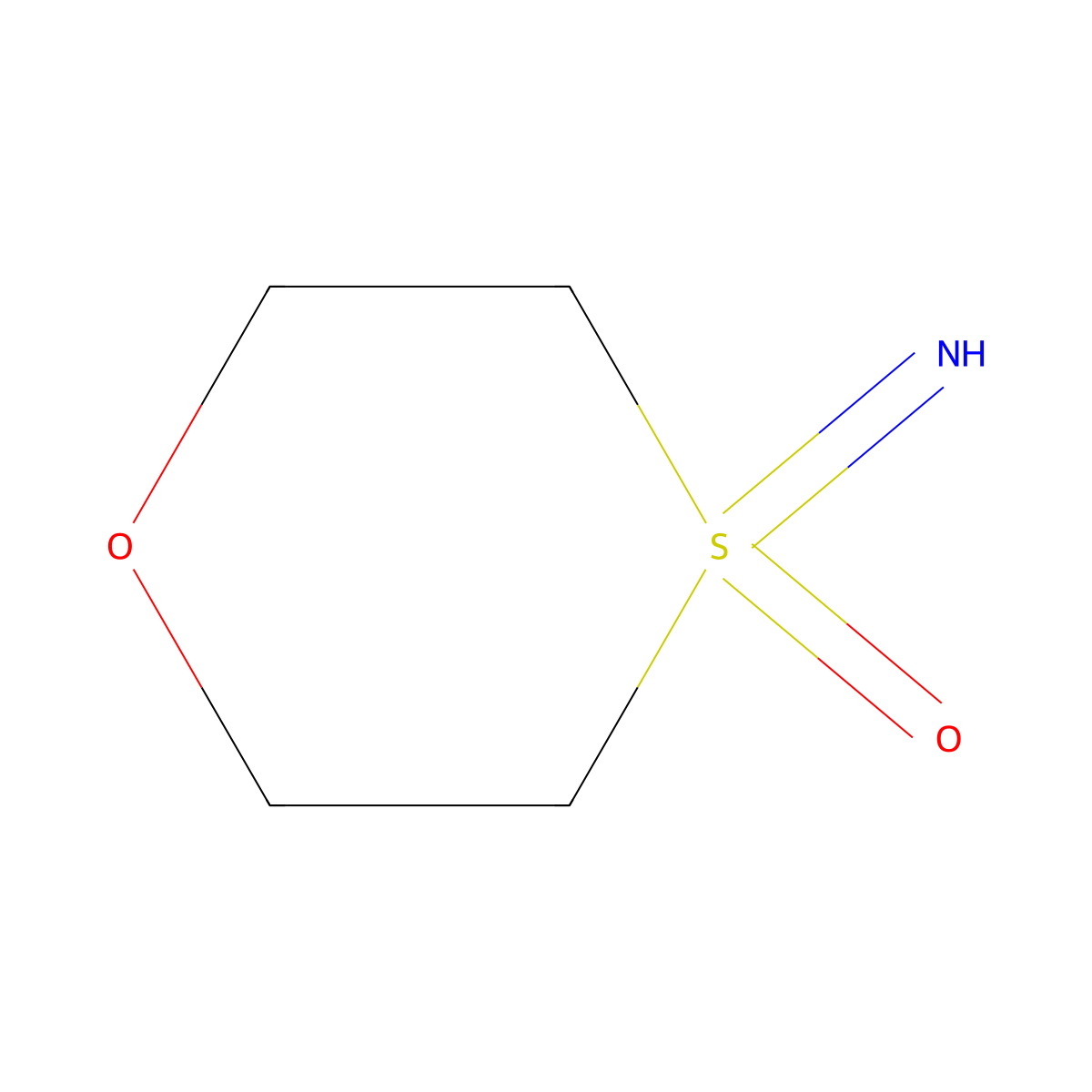 4-Imino-1,4lambda~6~-oxathian-4-one molecular structure, CAS 708257-15-2