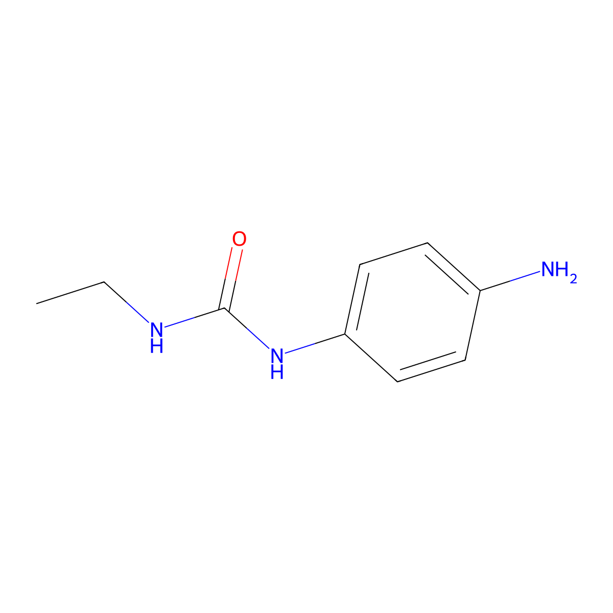1-(4-Aminophenyl)-3-ethylurea molecular structure, CAS 70826-92-5