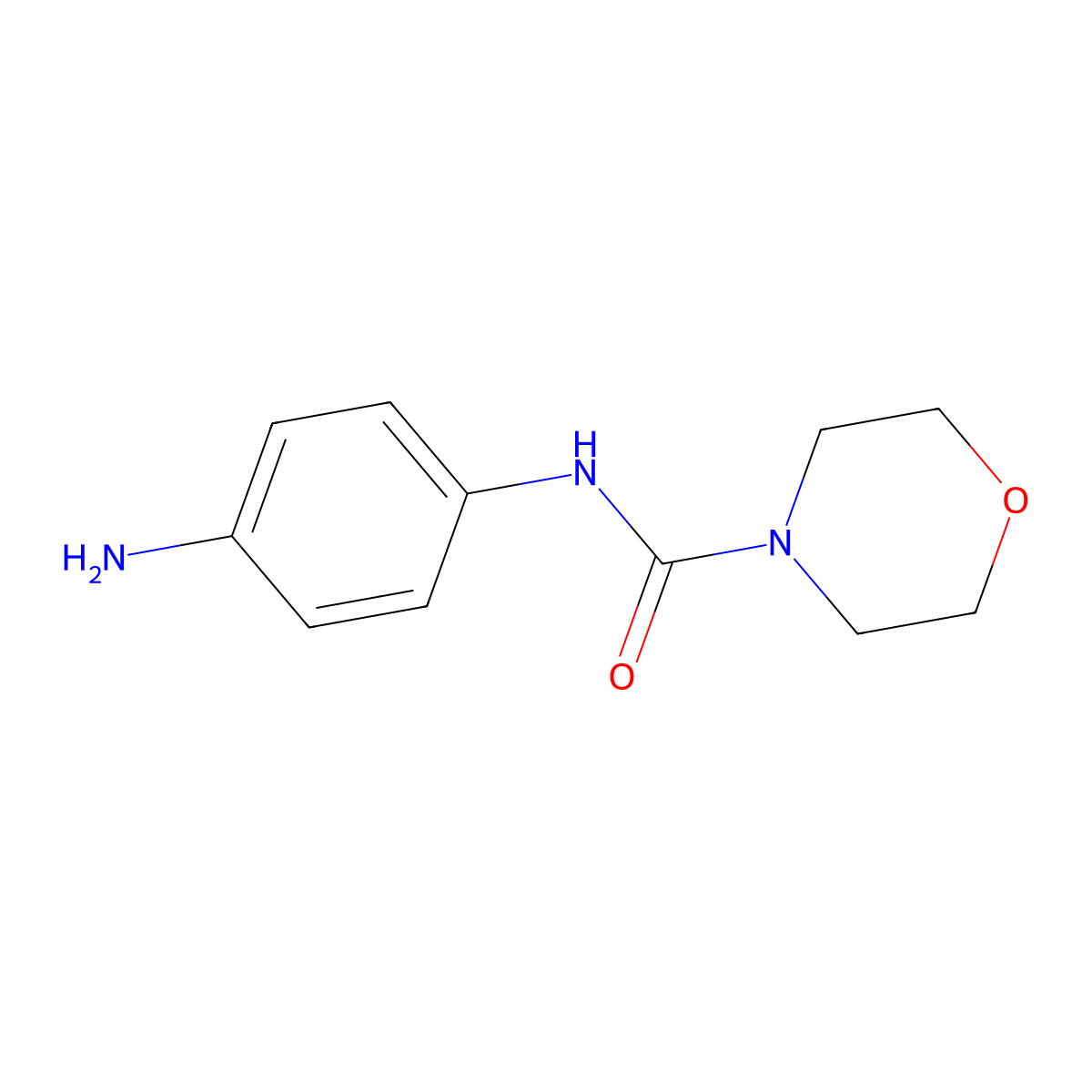 Morpholine-4-carboxylic acid (4-amino-phenyl)-amide molecular structure, CAS 70826-94-7