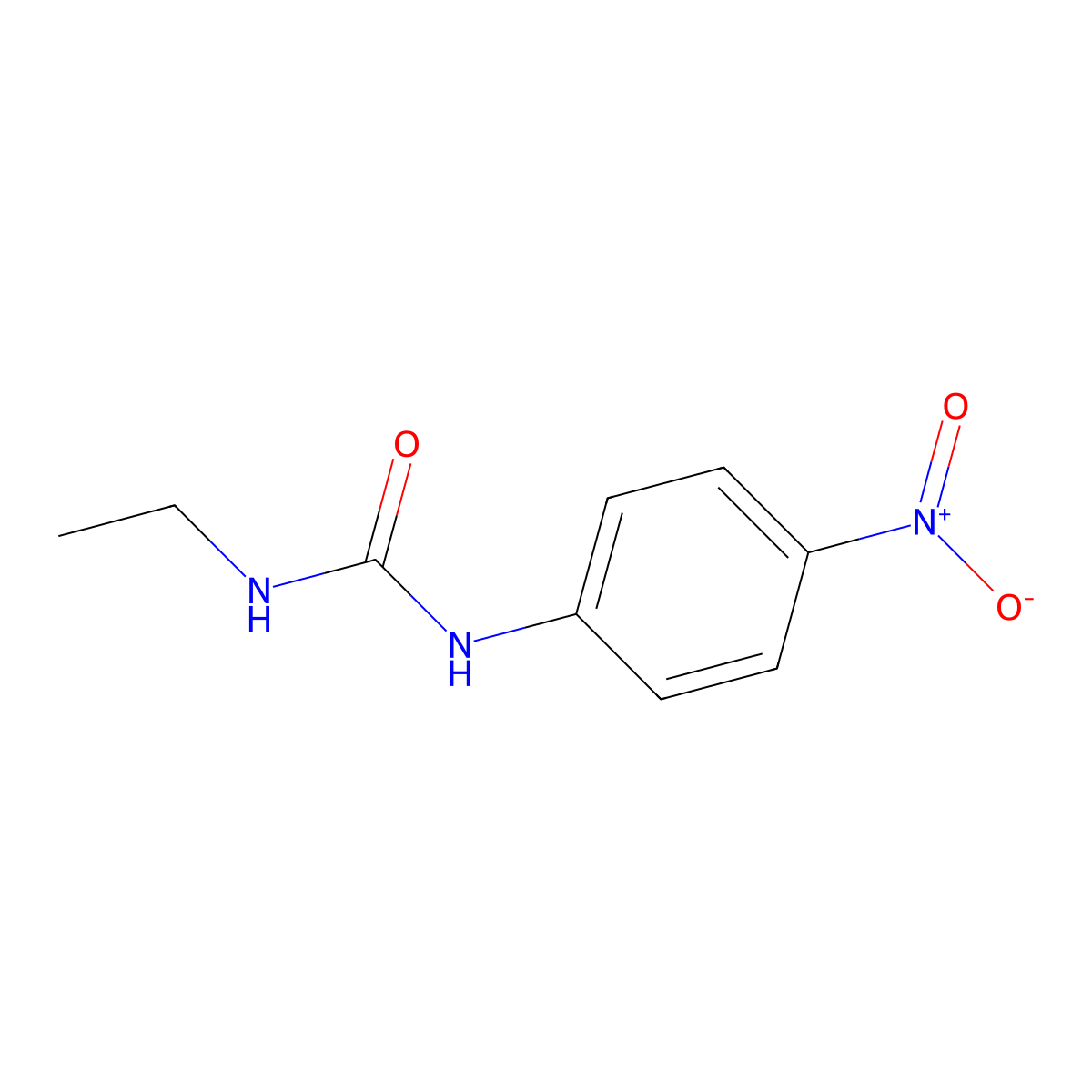 1-Ethyl-3-(4-nitrophenyl)urea molecular structure, CAS 70826-96-9