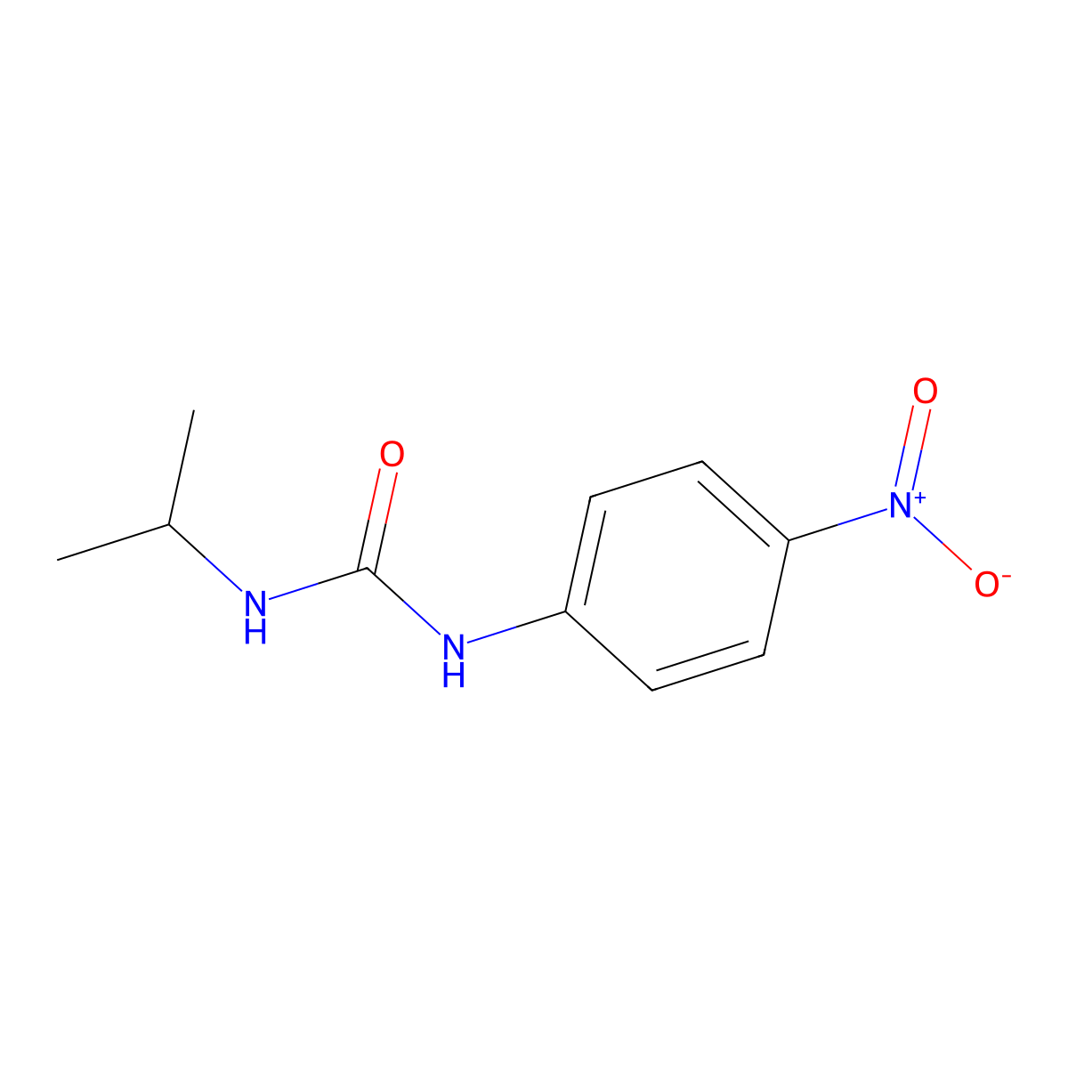 N-(1-Methylethyl)-N'-(4-nitrophenyl)urea molecular structure, CAS 70826-97-0
