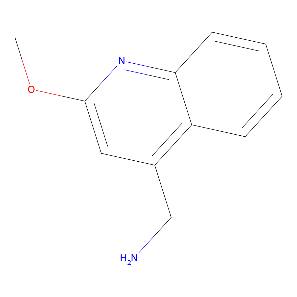 (2-Methoxyquinolin-4-yl)methanamine molecular structure, CAS 708261-70-5