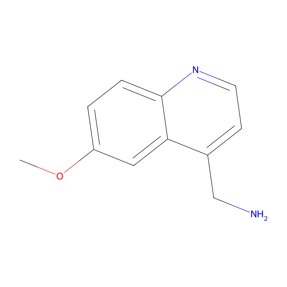 (6-Methoxyquinolin-4-yl)methanamine molecular structure, CAS 708261-71-6