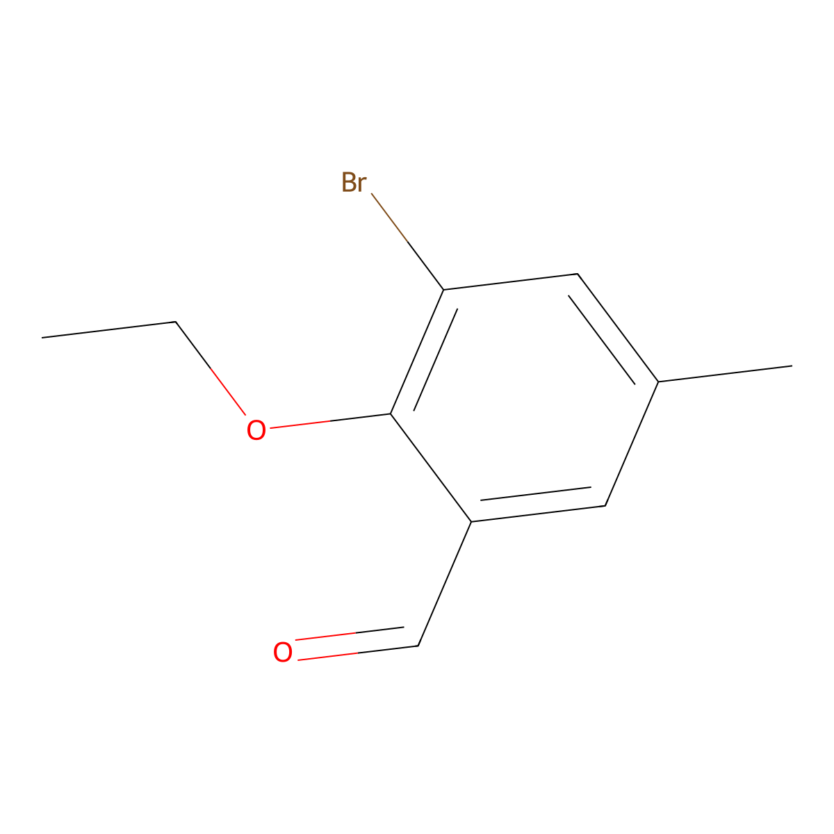 3-Bromo-2-ethoxy-5-methylbenzaldehyde molecular structure, CAS 708272-19-9