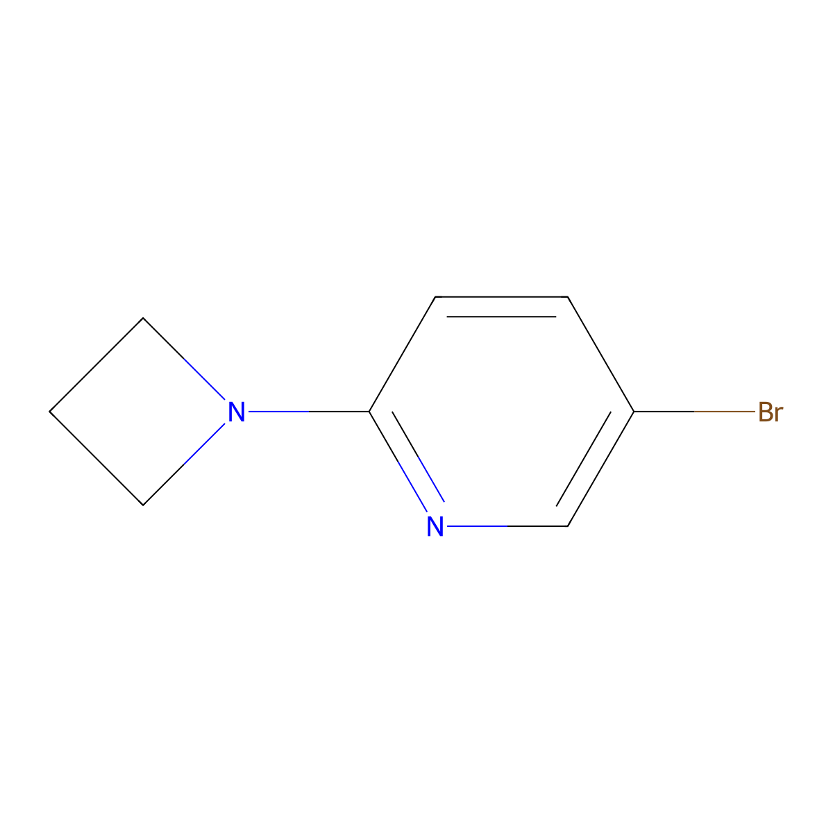 2-(Azetidin-1-yl)-5-bromopyridine molecular structure, CAS 708273-64-7