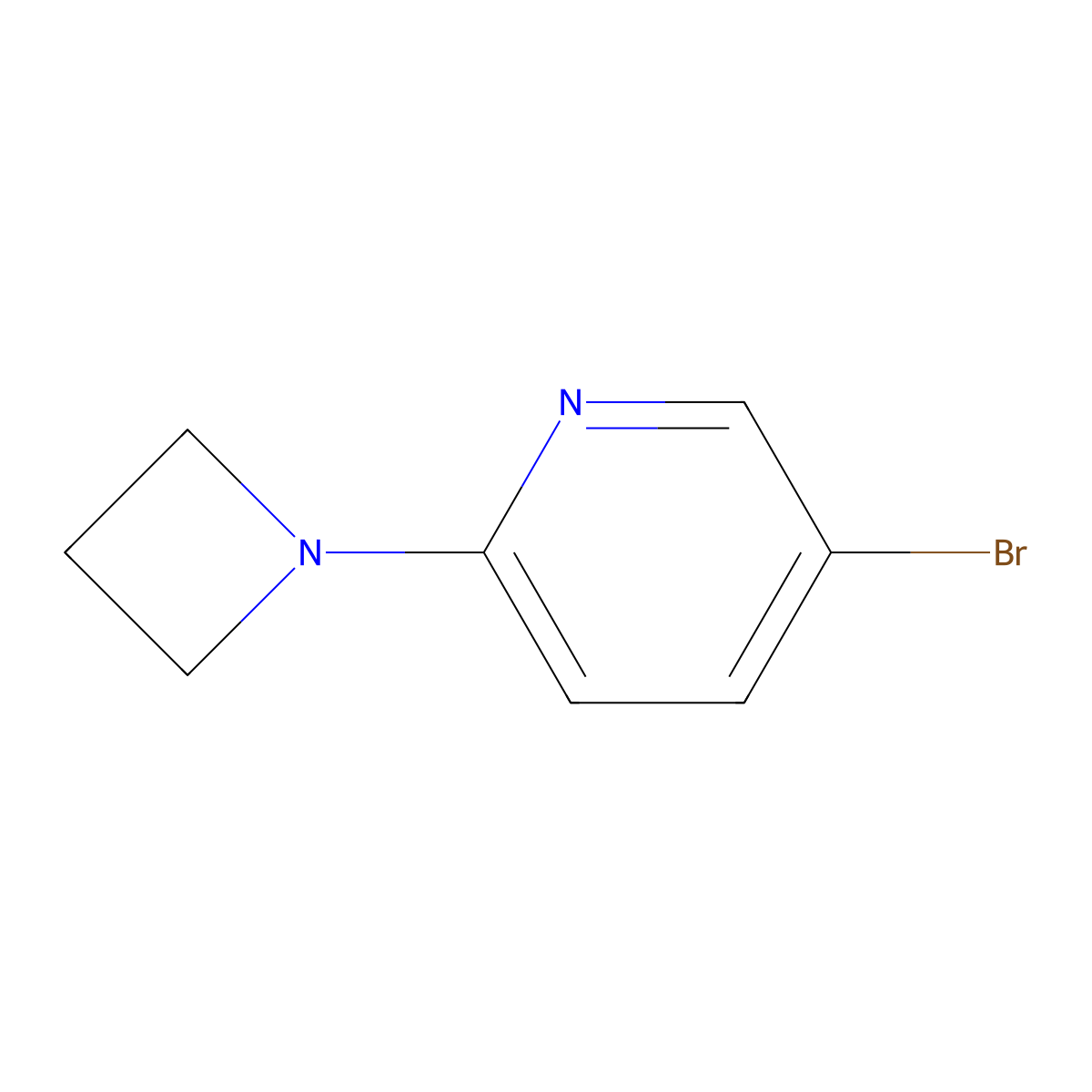 2-(Azetidin-1-yl)-5-bromopyridine molecular structure, CAS 708273-64-7