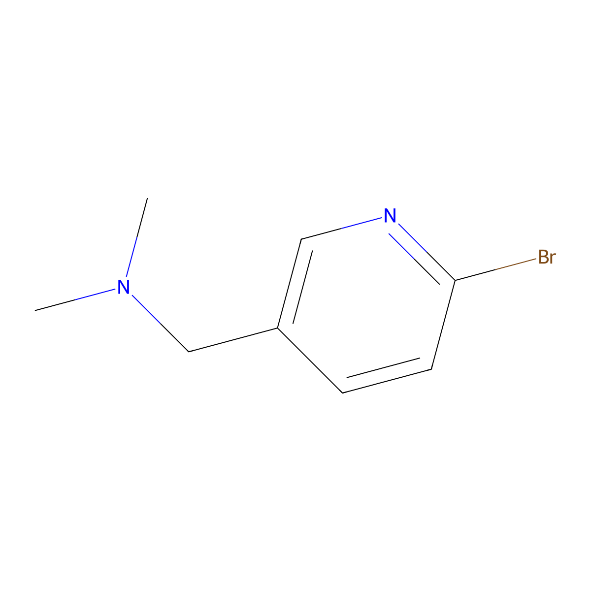 1-(6-Bromopyridin-3-yl)-N,N-dimethylmethanamine molecular structure, CAS 708273-78-3