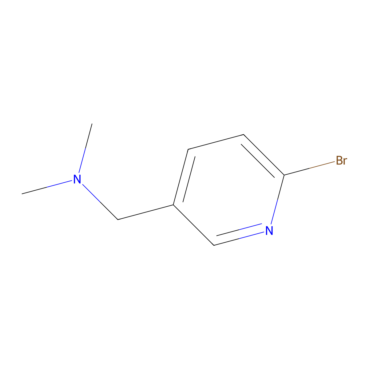 1-(6-Bromopyridin-3-yl)-N,N-dimethylmethanamine molecular structure, CAS 708273-78-3