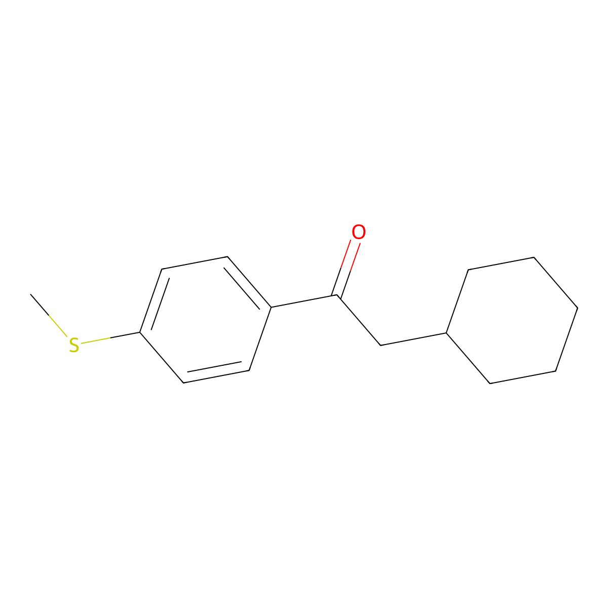 2-Cyclohexyl-1-[4-(methylthio)phenyl]ethanone molecular structure, CAS 708276-22-6