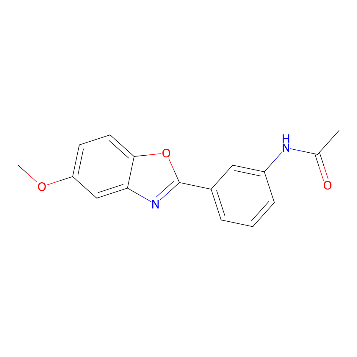 N-[3-(5-methoxy-1,3-benzoxazol-2-yl)phenyl]acetamide molecular structure, CAS 708278-94-8