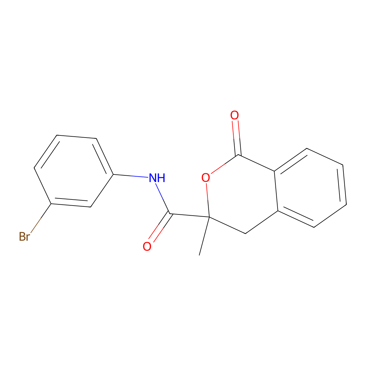 N-(3-bromophenyl)-3-methyl-1-oxoisochroman-3-carboxamide molecular structure, CAS 708279-22-5
