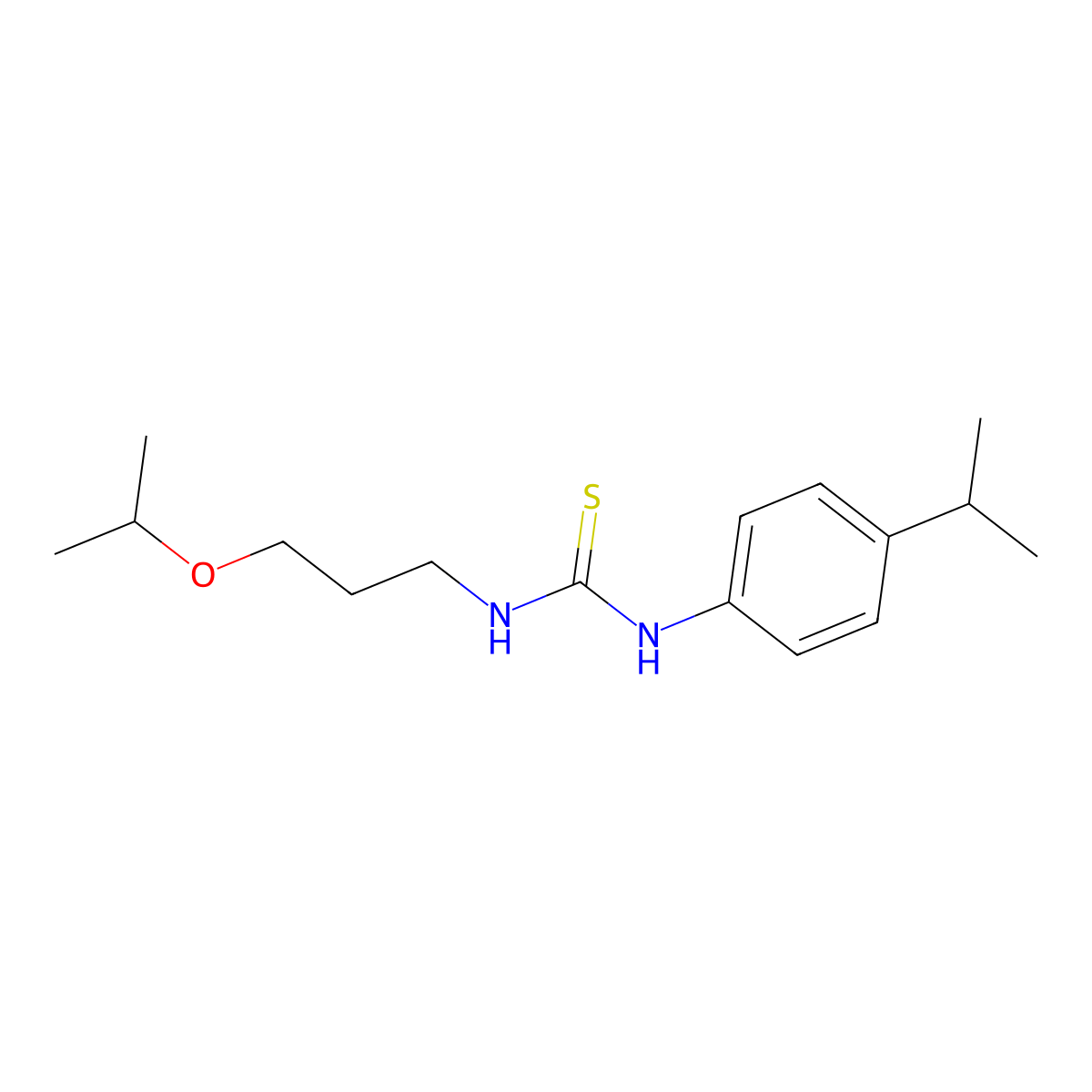 1-(3-Propan-2-yloxypropyl)-3-(4-propan-2-ylphenyl)thiourea molecular structure, CAS 708279-31-6