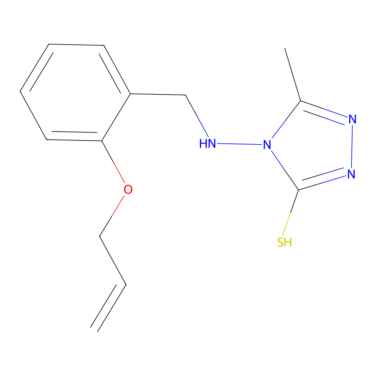 4-(2-Allyloxy-benzylamino)-5-methyl-4H-[1,2,4]triazole-3-thiol molecular structure, CAS 708279-51-0