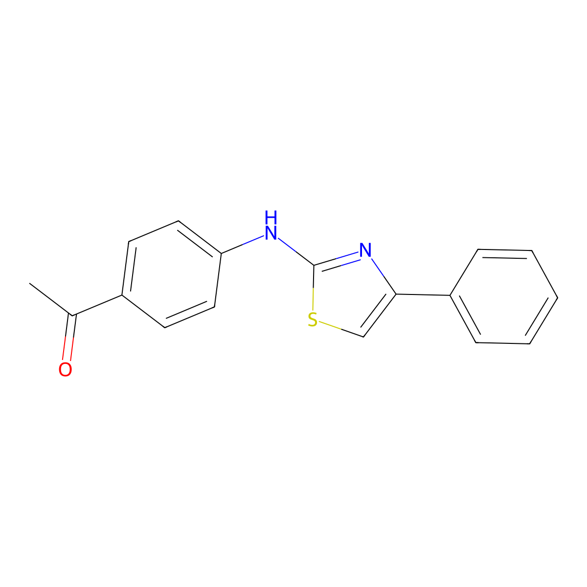 1-{4-[(4-Phenyl-1,3-thiazol-2-yl)amino]phenyl}ethanone molecular structure, CAS 708279-61-2