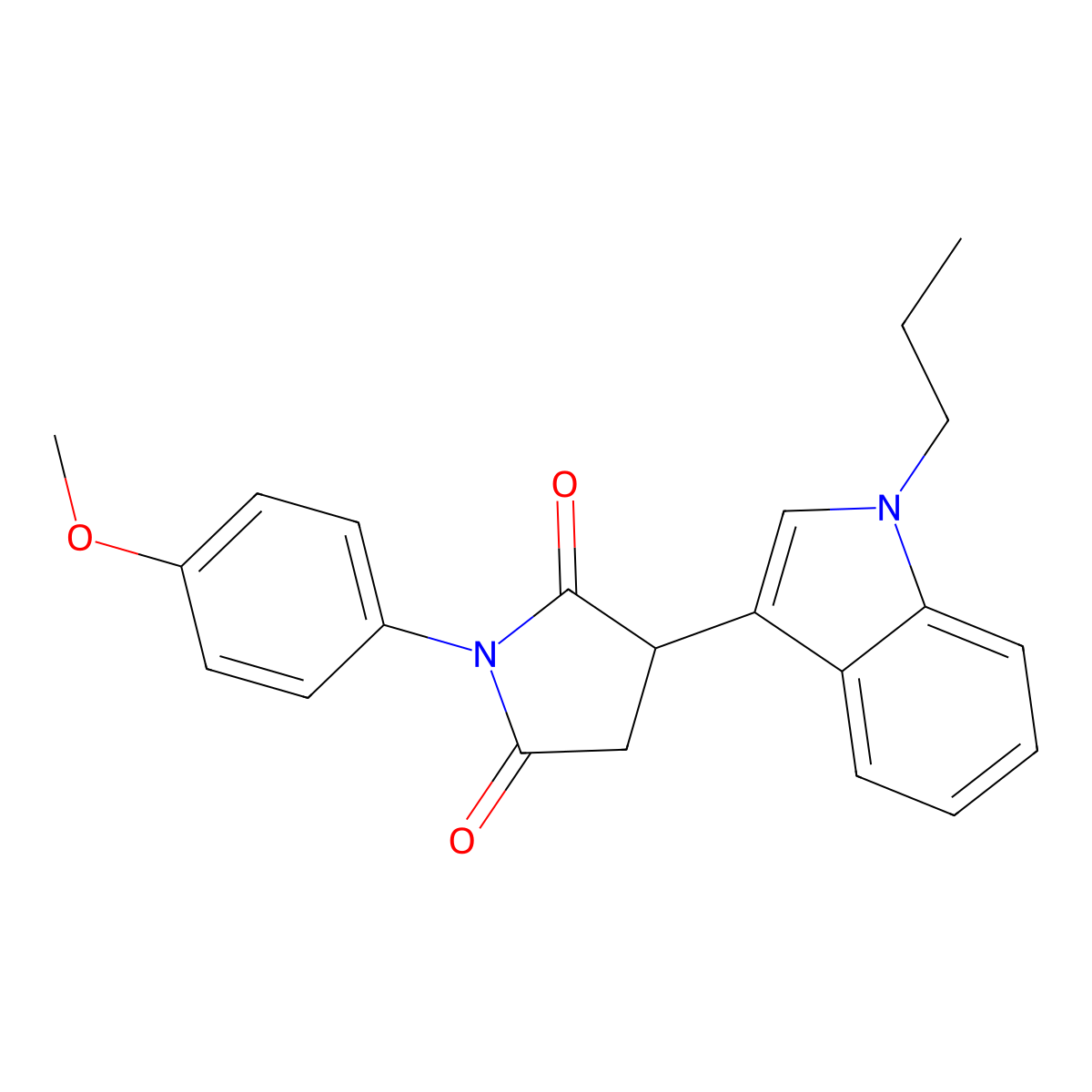 1-(4-Methoxyphenyl)-3-(1-propylindol-3-yl)pyrrolidine-2,5-dione molecular structure, CAS 708279-79-2