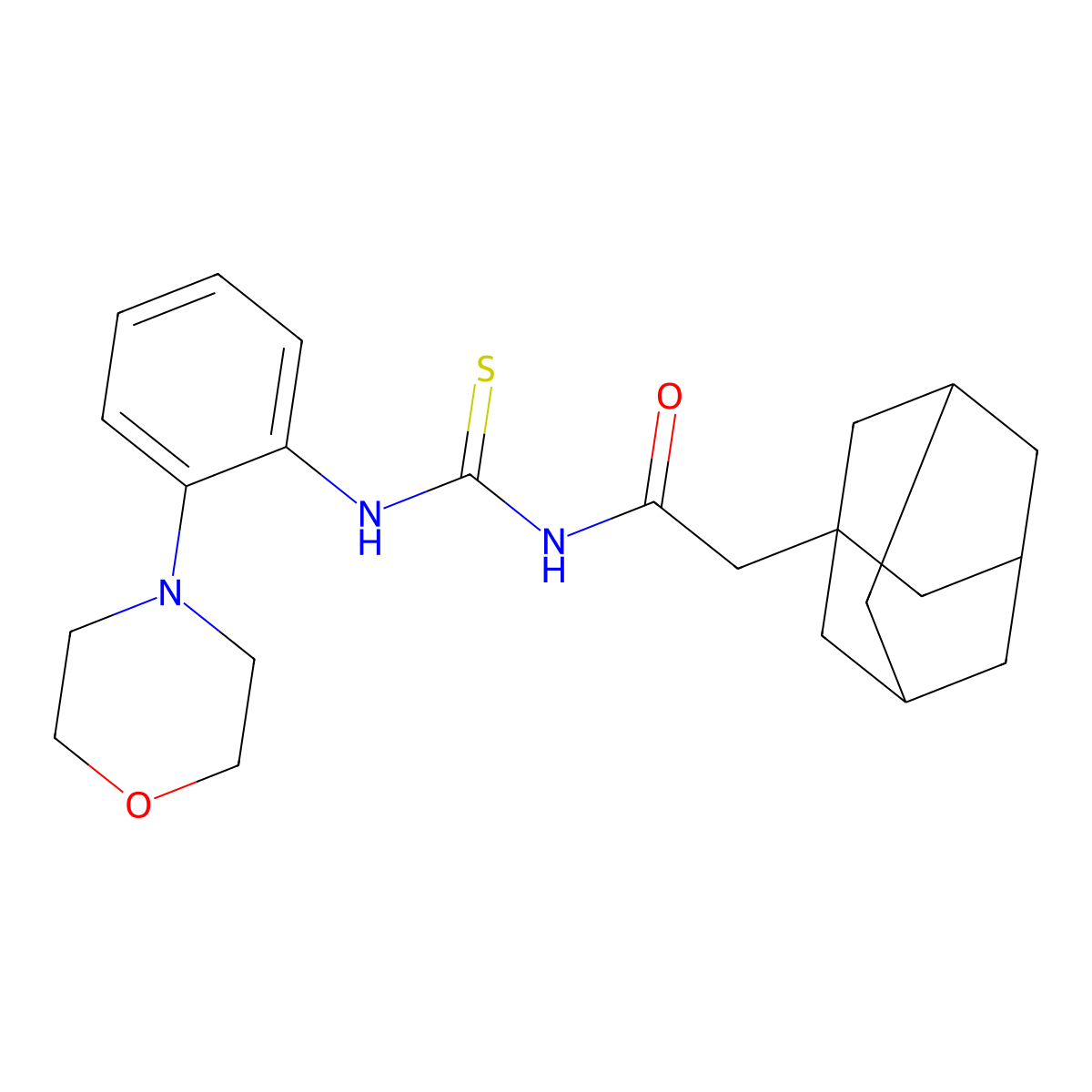 2-(1-adamantyl)-N-[(2-morpholin-4-ylphenyl)carbamothioyl]acetamide molecular structure, CAS 708280-42-6